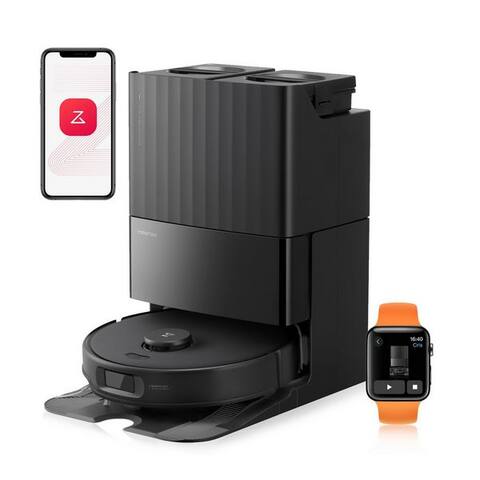 ROBOROCK robot aspirateur Qrevo Edge S5A, 18500Pa (Upgrade von S8 Pro Ultra), 66 W, avec Wischfunktion,Dual