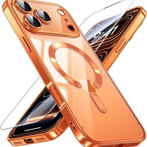 Msm MSM Coque pour smartphone Coque + 2X Schutzglas pour iPhone 17 Pro max MagSafe Panzerfolie Titan