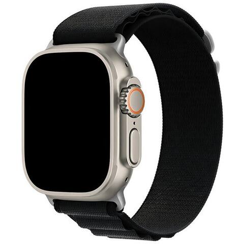 SmartUP Bracelet pour montre connectée pour Apple montre 11-1 / SE Ultra /3 Titan Alpine Nylon Ersatzband Sport,
