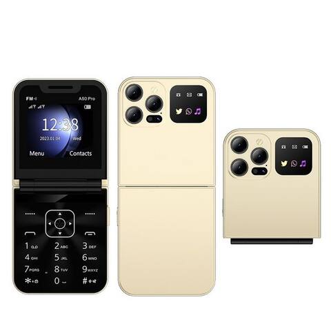 Athlix Athlix SERVO i16 PRO Flip Mobiltelefon 2G GSM Rentner Kinder smartphone téléphone à clapet (180° Flip-Design,
