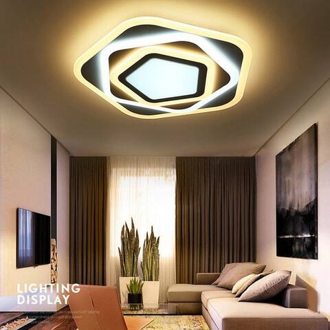 GOOGLE Woward LED Deckenluminaire dimmbar LED Deckenluminaire Smart WiFi Alexa/Google/Fernbedienung, LED, dimmbar,
