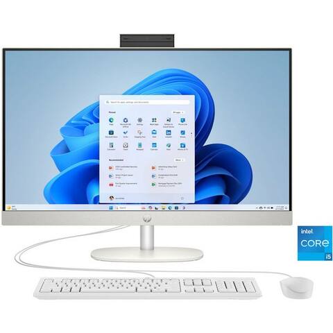 HP 27-cr0002ng All-in-One PC (27 pouces, Intel Core i5 1335U, Iris® Xe, 8 GB RAM, 512 GB SSD)