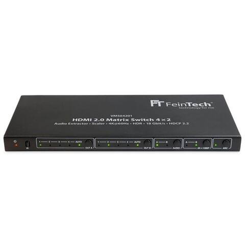 Feintech FeinTech Audio / Video Matrix-switch VMS04201 HDMI Matrix switch 4x2 avec Audio Extractor, schaltbarer