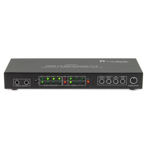 Feintech FeinTech Audio / Video Matrix-switch VMS02400 HDMI 2.0 Matrix switch 2x4, avec 2-fach Audio Extractor