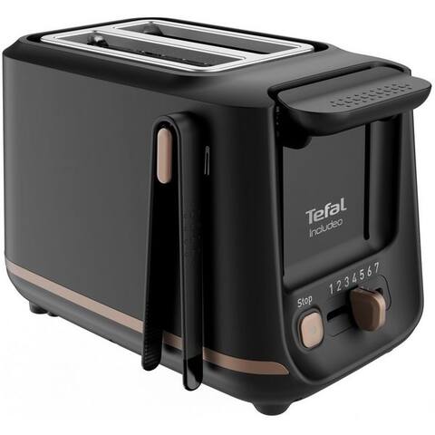 TEFAL grille-pain TT5338 Includeo, pour 2 Scheiben, 850 W, Magnetzange, 7 Bräunungsstufen, Krümelschublade,