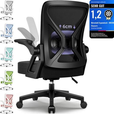 Hiazurm Hiazurm Bürostuhl Bürostuhl,Chefsessel aus Mesh,Ergonomischer Schreibtischstuhl (Verstellbarer Armlehnen,