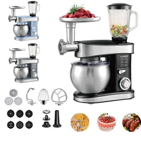 Kb KB Elements robot de cuisine ELK75LP, 2000 W, 6 l Schüssel, GS-zertifizierter Standblender, 6 x Nudelaufsätzen