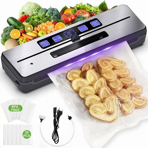 Swgota SWGOTA sous-vide 7 in 1 Vakuumiergerät 115W, bis -90 kPa, 4 L/min pour längere Frische, Rollenbreite 30 cm,