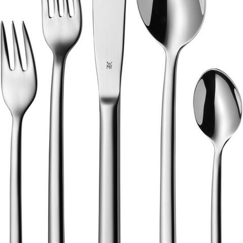 WMF Besteck-Set Inspiration, elegante Optik, ergonomische Haptik, Wellenschliff-Messer (30-tlg), 6 Personen,