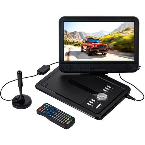 Reflexion Reflexion DVD1025 Portabler DVD-Player (DVB-T2 HD Tuner, intégréer Akku, 12V Auto Adpater, PVR-Aufzeichnung)