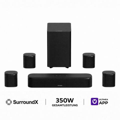Ultimea Ultimea Aura S4T barre de son 7.1 Soetsystem Surroet barre de son (HDMI, Bluetooth, 350 W, barre de son pour