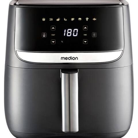 Medion® Medion® air fryer MD 10532, 1700 W, Temperatur bis 200 °C, ölfreies Frittieren, digitales Bedienfeld