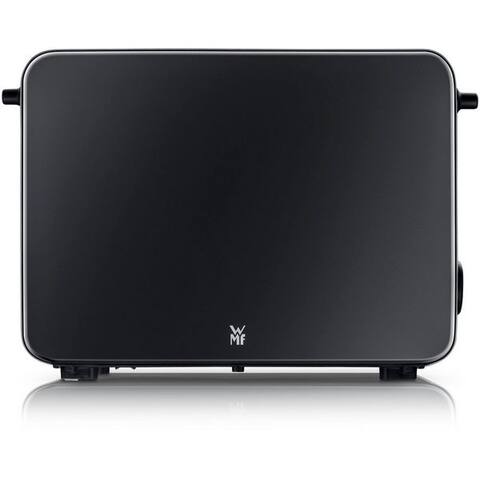 WMF grille-pain Stelio Edition Deep Black, 2-Scheiben-grille-pain avec Brötchenaufsatz, 2 kurze Schlitze, pour 2