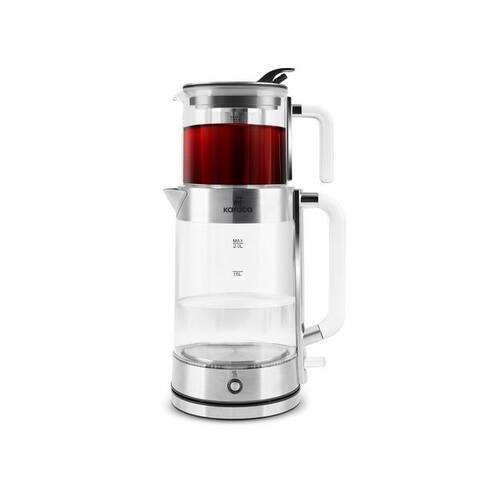 Karaca Karaca bouilloire Karaca Luma Glas-Teemaschine, 2,8 L, 2200 W, Warmhaltefunktion, 2200 W
