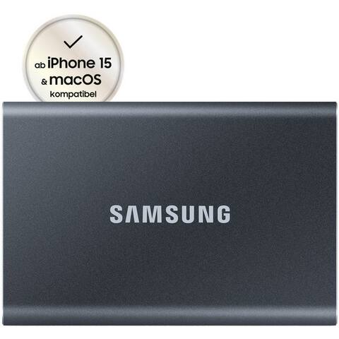 SAMSUNG T7 externe SSD (1 TB) 3,5" 1050 MB/S Lesegeschwindigkeit, 1000 MB/S Schreibgeschwindigkeit