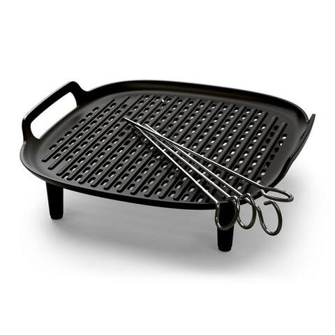 PHILIPS Airfryer-Grillrost HD9926/00 pour Airfryer (3.2-4.2L) & Dual Basket, NA221/00 (Set, 5-St), inkl. 4 Spieße,