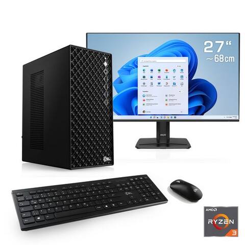Csl CSL Mystic V24142 PC-Komplettsystem (27", AMD Ryzen 3 3200G, AMD Radeon™ Vega 8 Graphics, 16 GB RAM, 500 GB