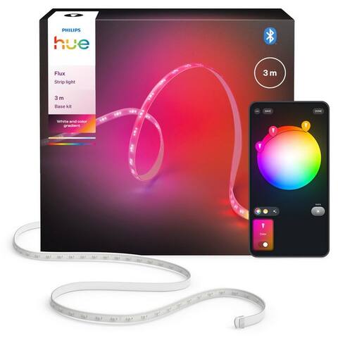 PHILIPS Hue LED-Streifen Flux Gradient Lightstrip, Zuschneidbar, erweiterbar, Chromasync™, App- et commande vocale