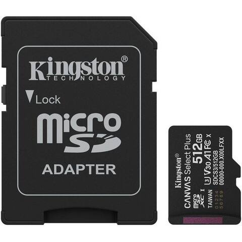 Kingston Kingston Kingston Canvas Select Plus 512 GB MicroSDXC, externer Speicher (512 GB GB)