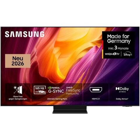 SAMSUNG GQ55S95HFT OLED-téléviseur (138 cm/55 pouces, 4K Ultra HD, TV connectée, Antireflexion avec Glare Free, HDR