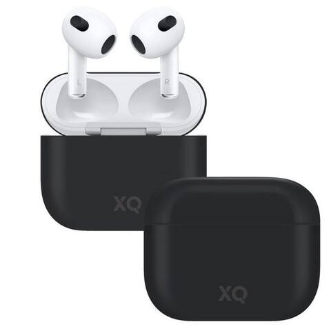 XQISIT Étui de protection pour casque Etui Silikon Skin Case Cover Coque de protection Noir, passend pour Ladecase Apple