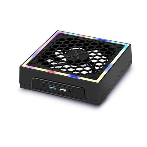 XBOX KINSI SY-XSX-818 consolenlüfter pour Xbox Series X, RGB Kühler, Oberlüfter manette (2 USB-connectique, 7