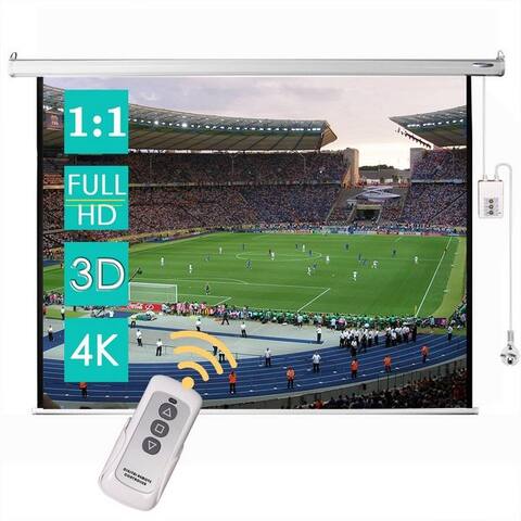 Cclife CCLIFE Motorleinwand Elektrisch projecteur Leinwand Projektionsleinwand heimkino Motorleinwand (Fernbedienung)