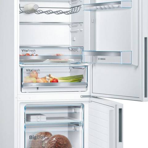 BOSCH Kühl-/Gefrierkombination Serie 6 KGE49AWCA, 201 cm hoch, 70 cm breit, Low Frost, VitaFresh Schublade, Big
