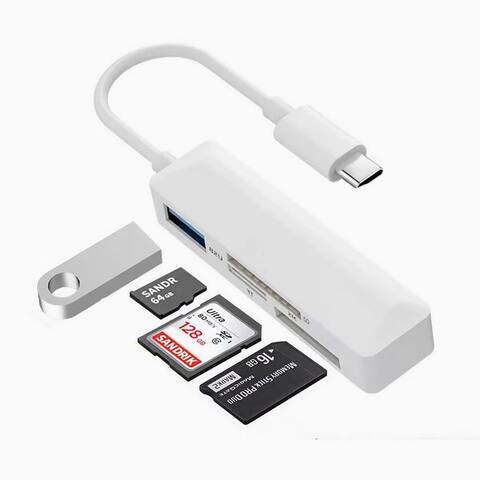 Bolwins Bolwins carte mémoirenleser M47 USB C zu USB 2.0, SD, MicroSD/TF, MS Kartenleser Adapter PC ordinateur