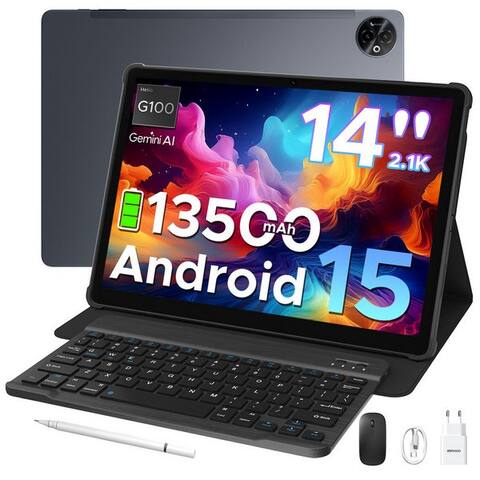 DOOGEE 2026 DOOGEE TabE3max 14 pouces tablette avec clavier 13500mAh 4G SIM tablette (14", 256 GB, Android 15, 4G,