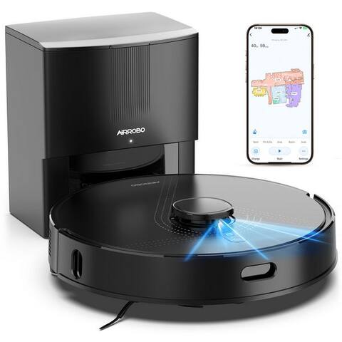 Airrobo AIRROBO Nass-Trocken-robot aspirateur akku aspirateur,aspirateur Roboter avec Wischfunktion, 45 W,