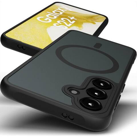 SAMSUNG GreenHec Coque pour smartphone Coque Samsung S26 S25 S24 S23 S22 + Ultra FE MagSafe Case Magnet Black, Noir Cover