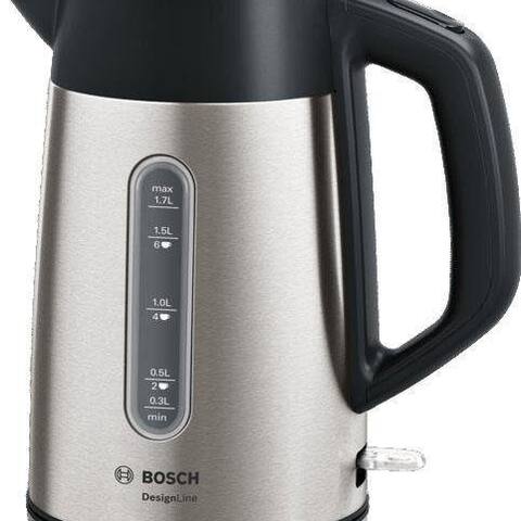BOSCH bouilloire DesignLine TWK4P440, Ausgießen sans Spritzer, Tassenanzeige, 1,7 l, 2400 W, Wasserstandsanzeige,