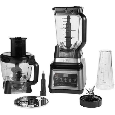 NINJA Kompakt-robot de cuisine 3-in-1 avec Auto-iQ BN800EU, 1200 W, 2,1 l Schüssel, 1,8 l Schüssel, 0,7 l Tasse et