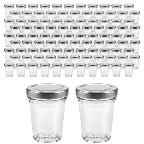 Mikken mikken Joghurtgläser 100x Dessertglas 65 ml Becherglas Einmachglas Etiketten, (Spar-Set, 100er Set),