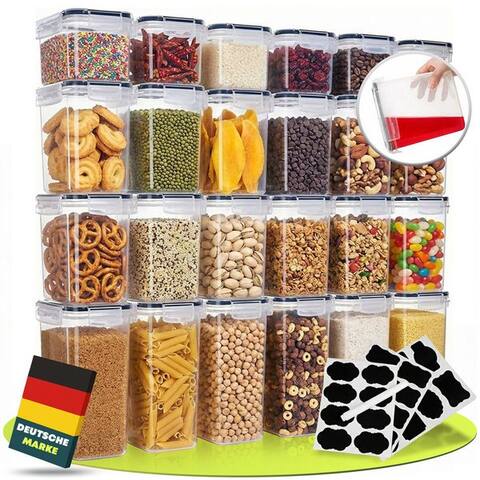 Uandu uandu home Frischhaltedose Frischhaltedosen avec Deckel, Vorratsdosen avec Deckel Luftdicht Set, (24er