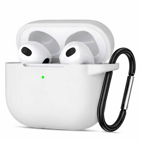 Coolgadget CoolGadget Étui de protection pour casque Basic Silikon Coque pour AirPods 4 Schutzhülle avec Karabiner, Soft tactile