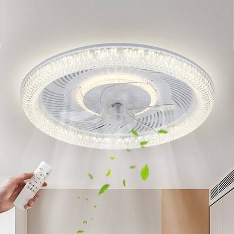 Jdong JDONG Deckenventilateur avec Beleuchtung Leise 54W Dimmbar Deckenluminaire avec Fernbedienung, pour