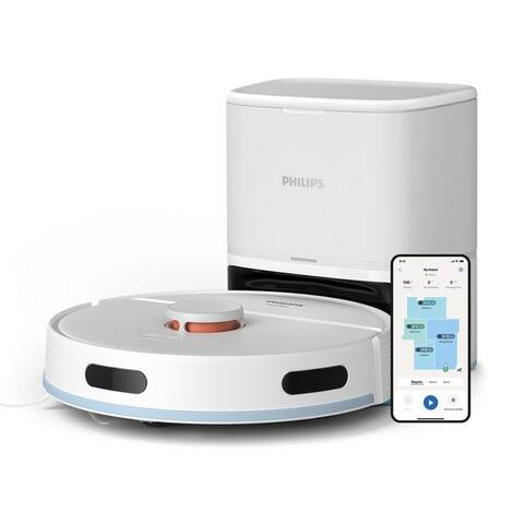 PHILIPS robot aspirateur avec Wischfunktion XU2100/25 avec 6.000pa Saugkraft, 33,12 W, avec Beutel,