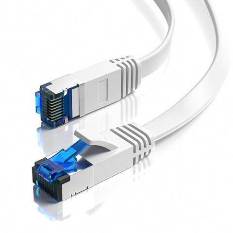 Jamega JAMEGA CAT 7 Flachkabel, RJ45 LAN Ethernet Patchkabel Netzwerk LAN-Kabel, CAT.7, RJ-45 Stecker (Ethernet) (25