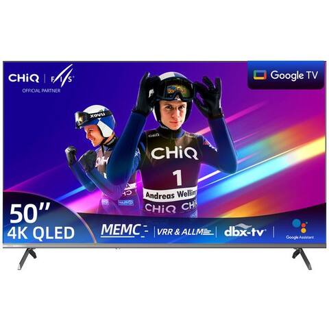 CHiQ U50QST QLED-téléviseur (127 cm/50 pouces, 4K Ultra HD, Google TV, avec contenu streaming