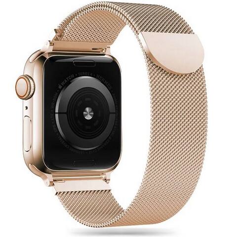 TECH PROTECT Bracelet pour montre connectée pour Apple montre (42/44/45/49 mm), Elegantes Edelstahl-Milanese Armband