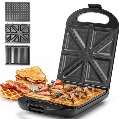 Taylor Taylor Swoden 3-in-1-grill à sandwich Bruno - gaufrier Backblech pour 4 Sandwiches, 180° Wendung, BPA-frei,