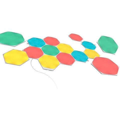 Nanoleaf nanoleaf LED Panel Hexagons, Dimmfunktion, LED fest integriert, Farbwechsler, Starter Kit - 15 PK, Modulares