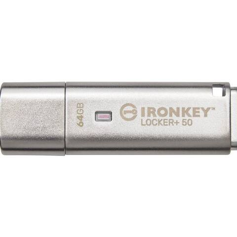 Kingston Kingston IRONKEY LOCKER+ 50 64GB clé USB (USB 3.2, Lesegeschwindigkeit 145 MB/s)