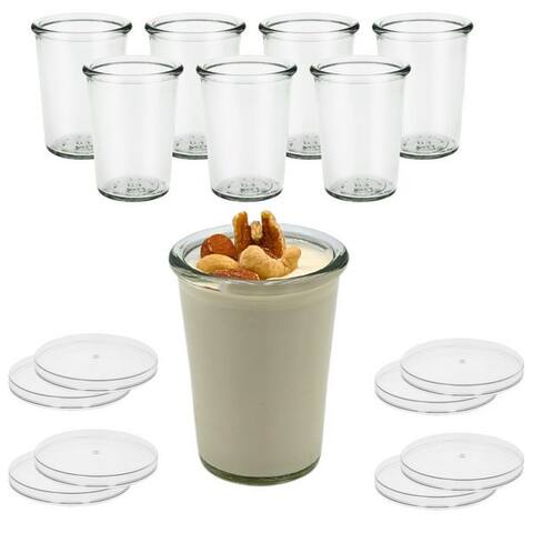 Mikken mikken Joghurtgläser 8er Set Dessertgläser 150 ml Joghurtglas avec Frischhaltedeckel, (8er Set)