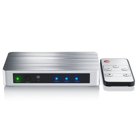 Primewire Primewire Audio / Video Matrix-switch 3-Port 4k UHD HDMI switch, Verteiler avec Fernbedienung & Netzteil, 3