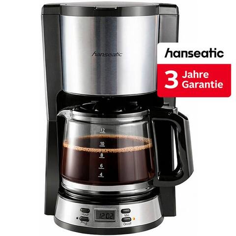 Hanseatic Hanseatic cafetière filtre HCMD151000SD, 1,5l Kaffeekanne, Papierfilter 1x4, inkl. 3 Jahre Herstellergarantie