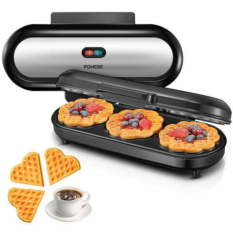 Fohere FOHERE gaufrier King Size gaufrier, 15 Herzwaffeln in 2 minutes, 1200 W, Antihaftbeschichteten Backflächen