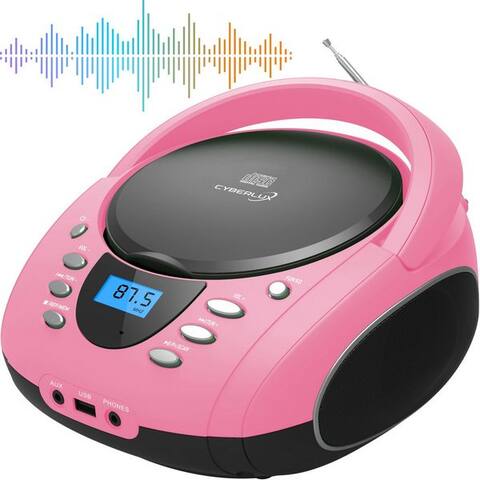 Cyberlux Cyberlux CL-720 tragbarer lecteur CD (CD, Kinder CD Player tragbar, Boombox, musiquebox, FM radio avec MP3